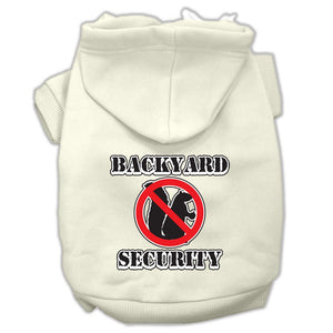 Pet, Dog & Cat Hoodie Screen Printed, "Backyard Security"