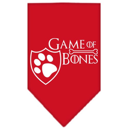 Pet and Dog Bandana Screen Printed, "Game of Bones"