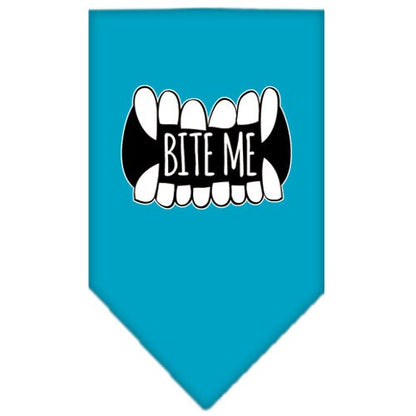 Pet and Dog Bandana Screen Printed, "Bite Me"