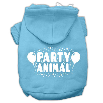 Pet Dog & Cat Hoodie Screen Printed, "Party Animal"