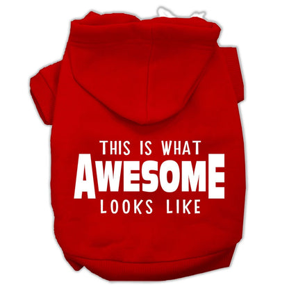 Pet Dog & Cat Hoodie Screen Printed, "This Is What Awesome Looks Like"