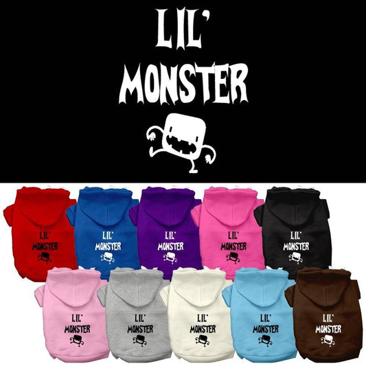 Halloween Pet, Dog & Cat Hoodie Screen Printed, "Lil Monster"