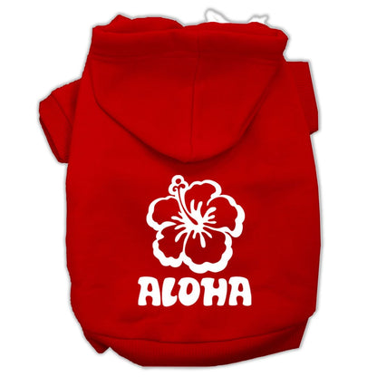 Pet, Dog & Cat Hoodie Screen Printed, "Aloha Flower"