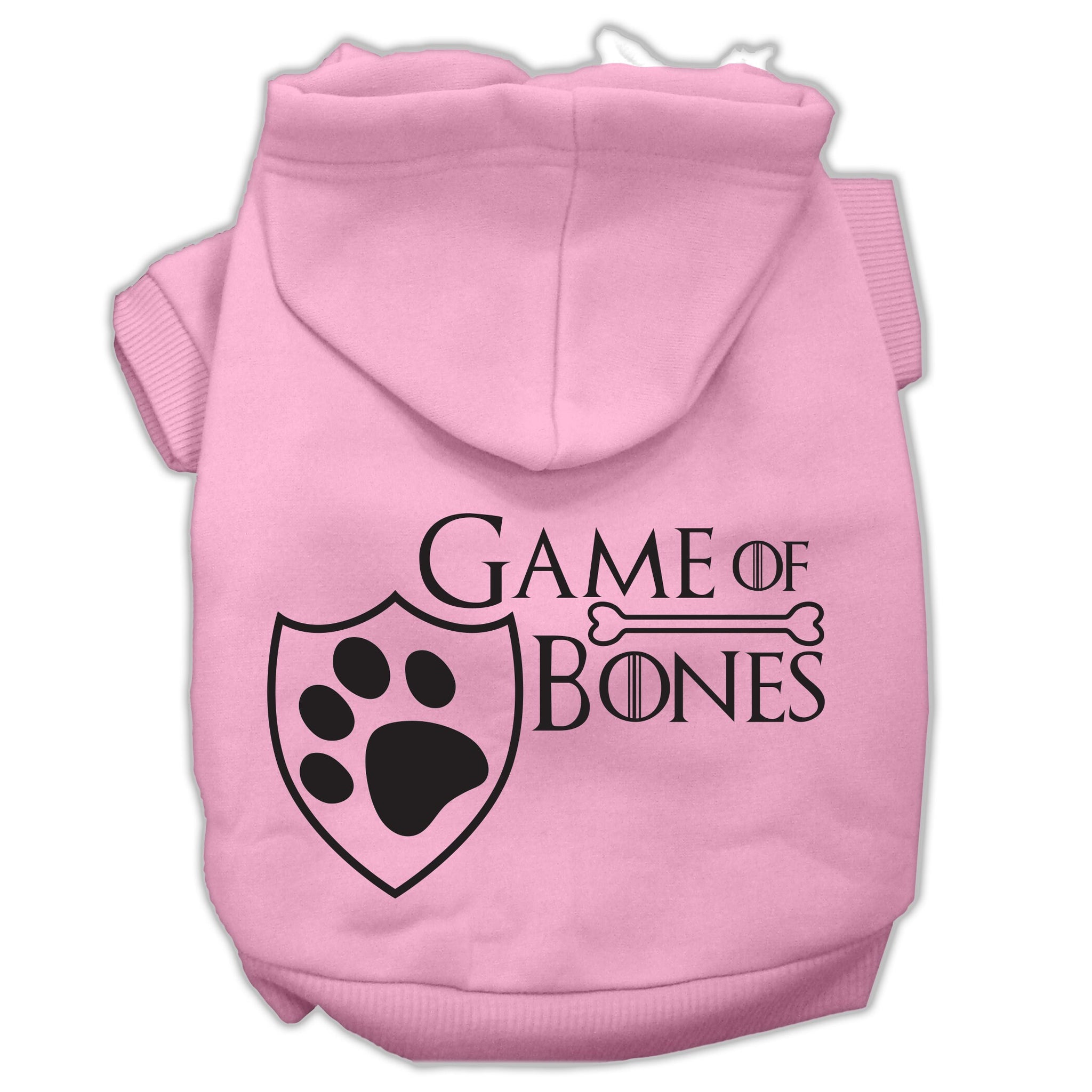 Pet Dog & Cat Hoodie Screen Printed, "Game of Bones"