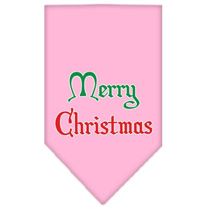 Christmas Pet and Dog Bandana Screen Printed, "Merry Christmas"