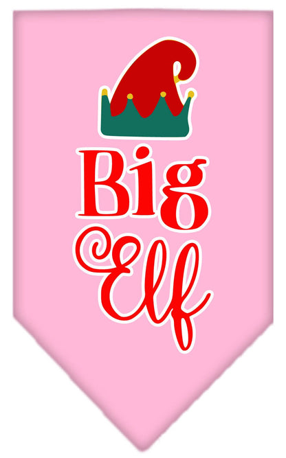 Christmas Pet and Dog Bandana Screen Printed, "Big Elf"