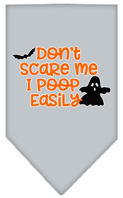 Halloween Pet and Dog Bandana Screen Printed, "Don't Scare Me, I Poop Easily"