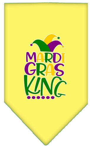 Pet and Dog Bandana Screen Printed, "Mardi Gras King"