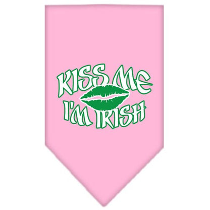 Pet and Dog Bandana Screen Printed, "Kiss Me I'm Irish"