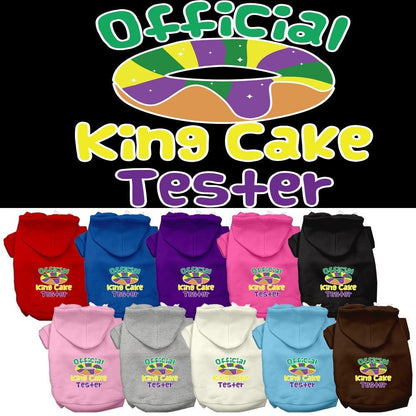 Pet Dog & Cat Hoodie Screen Printed, "King Cake Tester"