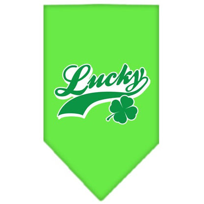 Pet and Dog Bandana Screen Printed, "Lucky Swoosh"