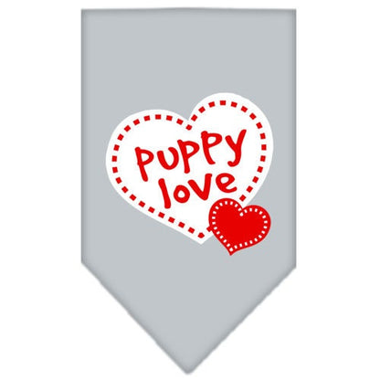 Pet and Dog Bandana Screen Printed, "Puppy Love"