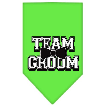 Pet and Dog Bandana Screen Printed, "Team Groom"