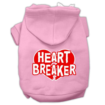 Pet Dog & Cat Hoodie Screen Printed, "Heart Breaker"