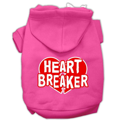 Pet Dog & Cat Hoodie Screen Printed, "Heart Breaker"