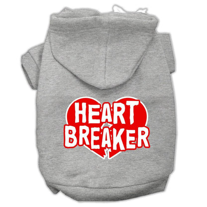 Pet Dog & Cat Hoodie Screen Printed, "Heart Breaker"