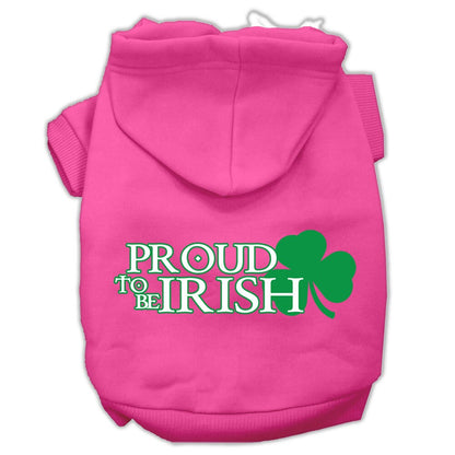 Pet Dog & Cat Hoodie Screen Printed, "Proud To Be Irish"