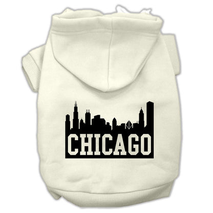 Pet, Dog & Cat Hoodie Screen Printed, "Chicago Skyline"