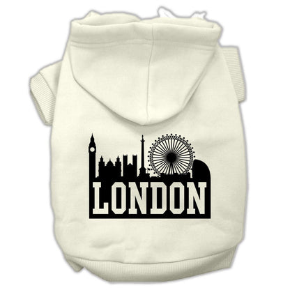 Pet Dog & Cat Hoodie Screen Printed, "London Skyline"