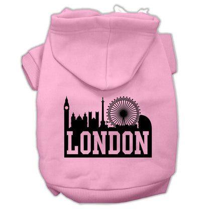 Pet Dog & Cat Hoodie Screen Printed, "London Skyline"