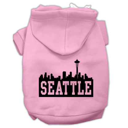 Pet Dog & Cat Hoodie Screen Printed, "Seattle Skyline"