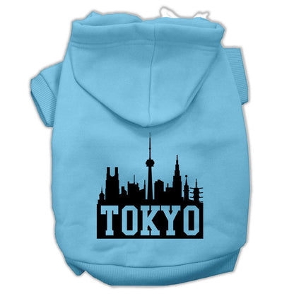 Pet Dog & Cat Hoodie Screen Printed, "Tokyo Skyline"