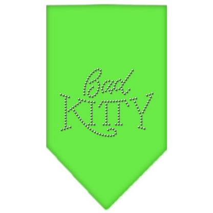 Pet and Dog Bandana Rhinestone, "Bad Kitty"