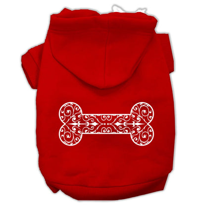 Pet, Dog & Cat Hoodie Screen Printed, "Henna Bone"