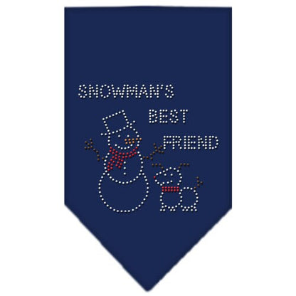 Christmas Pet and Dog Bandana Rhinestone, "Snowman's Best Friend"