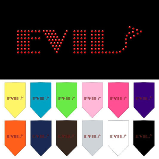 Pet and Dog Bandana Rhinestone, "Evil"