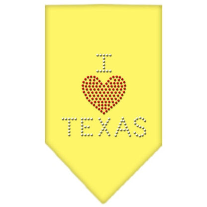 Pet and Dog Bandana Rhinestone, "I Heart Texas"