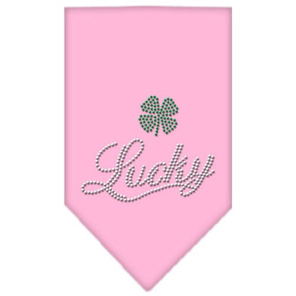 Pet and Dog Bandana Rhinestone, "Lucky Script"