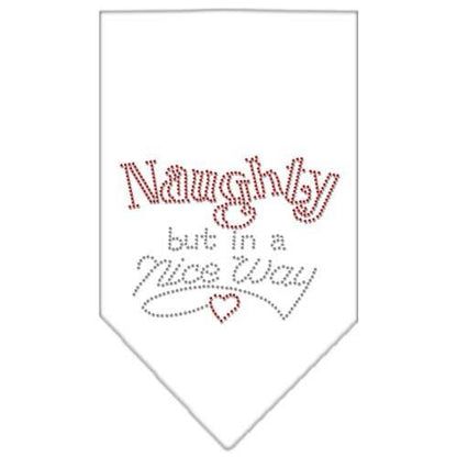 Christmas Pet and Dog Bandana Rhinestone, "Naughty, But In A Nice Way"