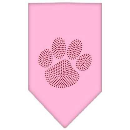 Pet and Dog Bandana Rhinestone, "Paw Red"