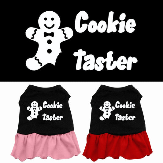 Christmas Pet Dog & Cat Dress Screen Printed, "Cookie Taster"