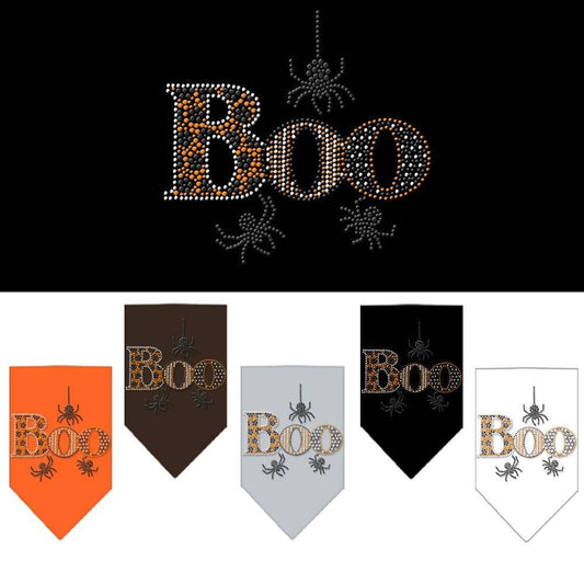 Halloween Pet and Dog Bandana Rhinestone, "Boo"