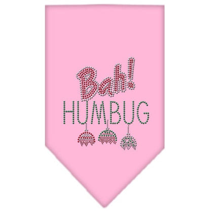 Christmas Pet and Dog Bandana Rhinestone, "Bah Humbug"