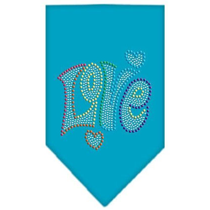 Pet and Dog Bandana Rhinestone, "Technicolor Love"