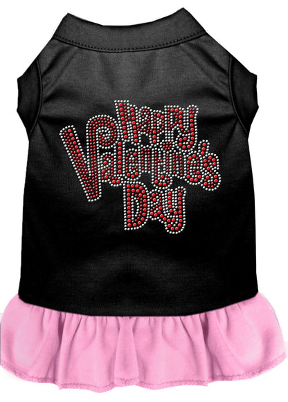 Pet Dog & Cat Dress Rhinestone, "Happy Valentines Day"