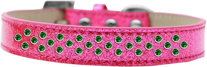 Dog, Puppy & Pet Ice Cream Collar, "Emerald Green Crystal Rimsets Sprinkles"