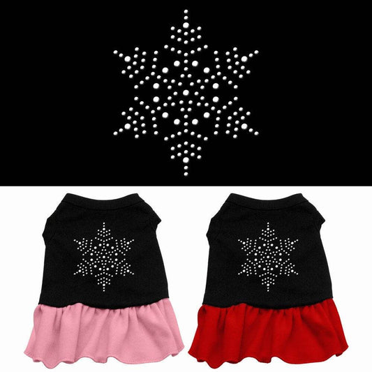 Pet Dog & Cat Dress Rhinestone, "Snowflake"