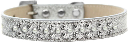 Dog, Puppy & Pet Ice Cream Collar, "Pearl and Clear Crystal Rimsets Sprinkles"