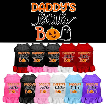 Halloween Pet Dog & Cat Dress Screen Printed, "Daddy's Little Boo"