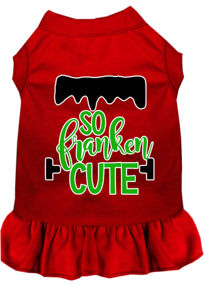 Halloween Pet Dog & Cat Dress Screen Printed, "So Franken Cute"