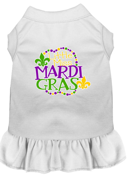 Pet Dog and Cat Dress Screen Printed, "Little Miss Mardi Gras"