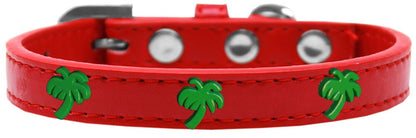 Dog, Puppy & Pet Widget Fashion Collar, "Green Palm Tree"