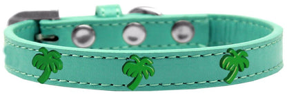 Dog, Puppy & Pet Widget Fashion Collar, "Green Palm Tree"