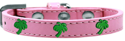 Dog, Puppy & Pet Widget Fashion Collar, "Green Palm Tree"