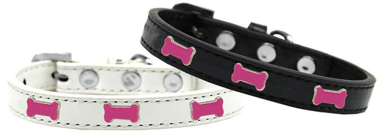 Dog, Puppy & Pet Widget Fashion Collar, "Pink Bone"