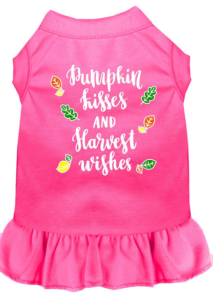 Pet Dog & Cat Dress Screen Printed, "Pumpkin Kisses and Harvest Wishes"